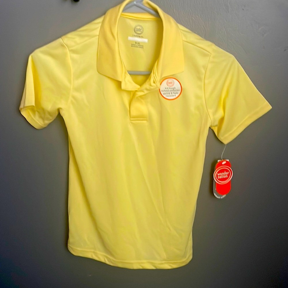 Yellow uniform shirt size 8